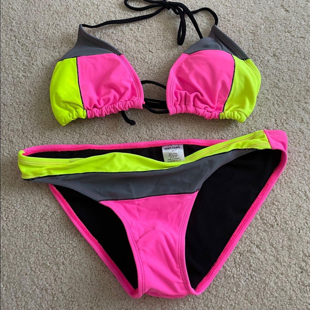 Neon Colorblock Bikini